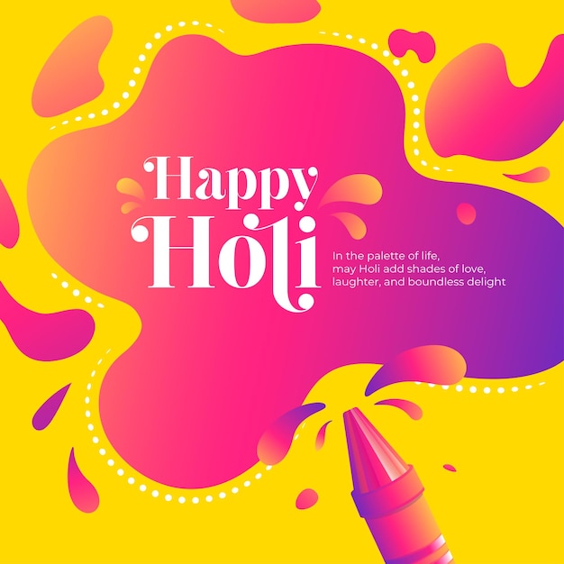 Happy holi festival vector background design template