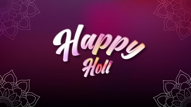 Happy holi grettings card template design with colorful background