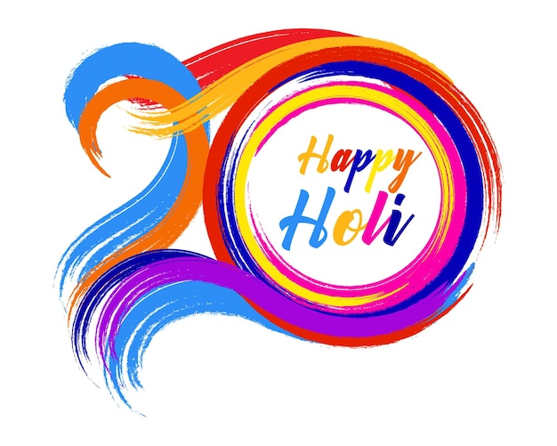 Happy Holi, het lentefeest van kleuren in India. Abstracte kleurrijke slagen met grungetextuur