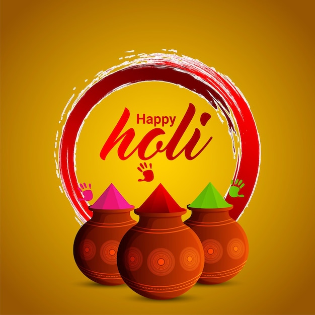 Happy holi indian festival design