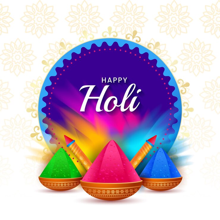 वेक्टर happy holi indian fetival of colors celebration indian traditional card background