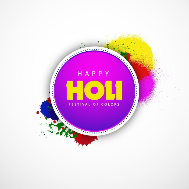 Illustrazione vettoriale di happy holi poster