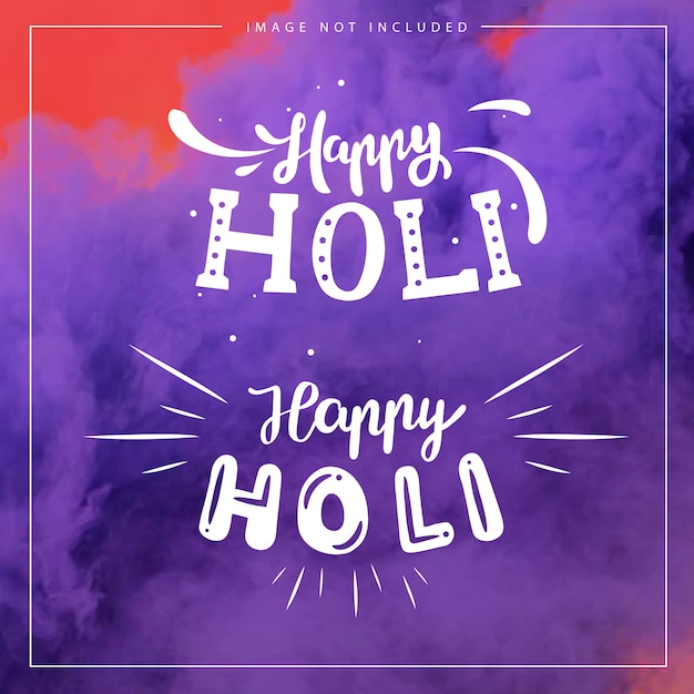 Happy Holi Typeface Hand Lettering