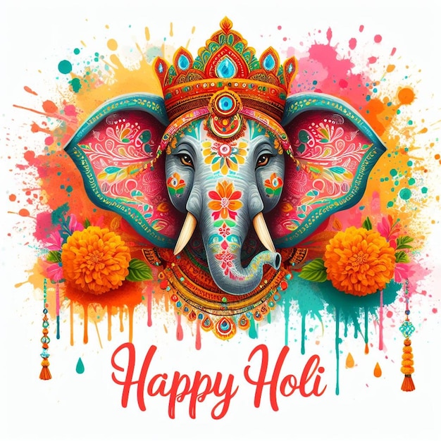 happy holi vector