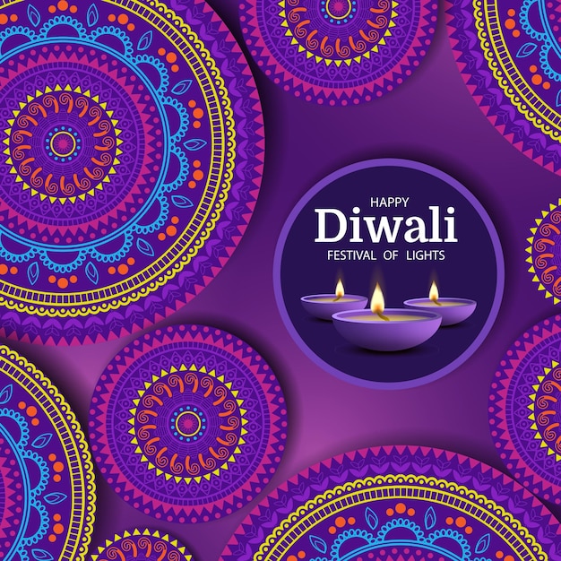 Buone vacanze diwali festival delle luci