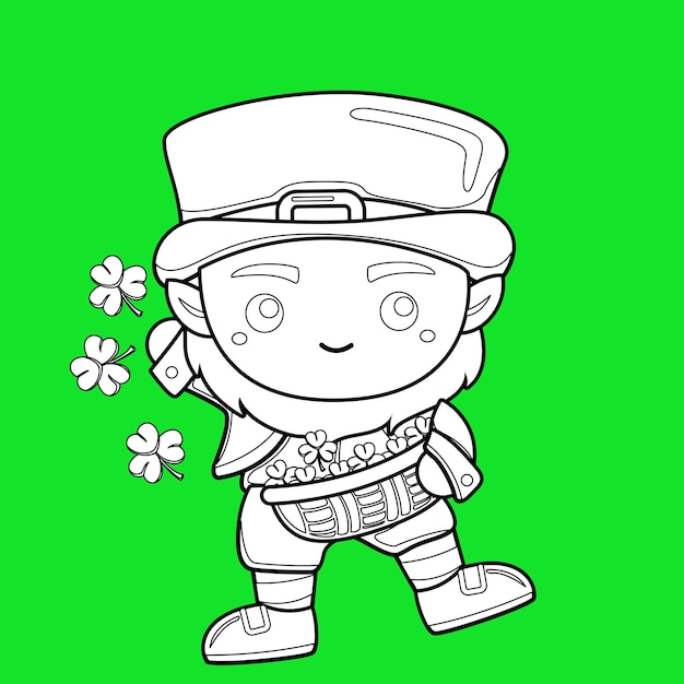 Vector happy holiday kids saint patrick celebration digital stamp