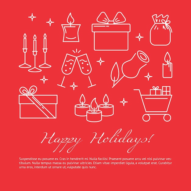 Happy holidays celebration poster