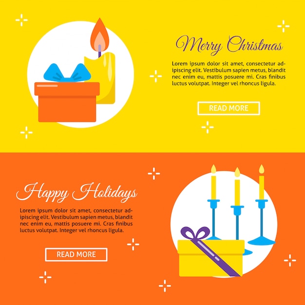 Happy holidays flyer templates