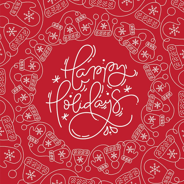 Happy holidays lettering vector