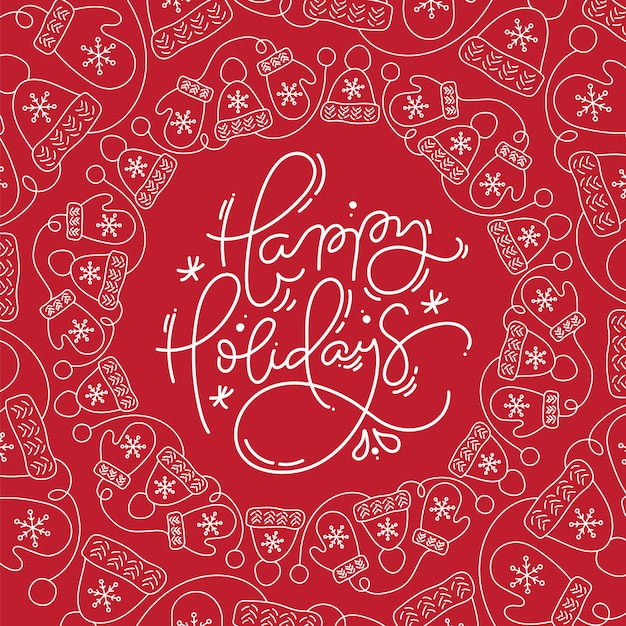 Happy Holidays lettering vector 