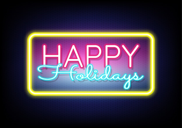 Happy Holidays-neonreclame