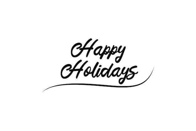 Vector happy holidays text made of handwriting vector design