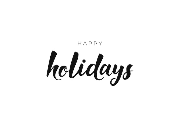 Premium Vector | Happy holidays vector handwritten typography