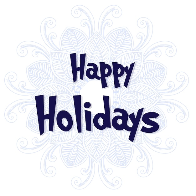 Vector happy holidays wish banner