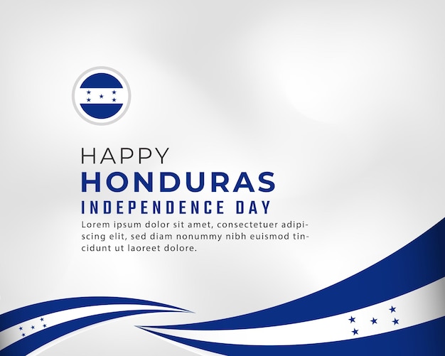 С днем независимости гондураса 15 сентября вектор празднования плаката баннерная реклама