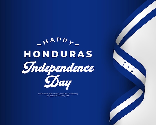 Happy Honduras Independence Day September 15th Celebration Vector for Poster Banner Advertising