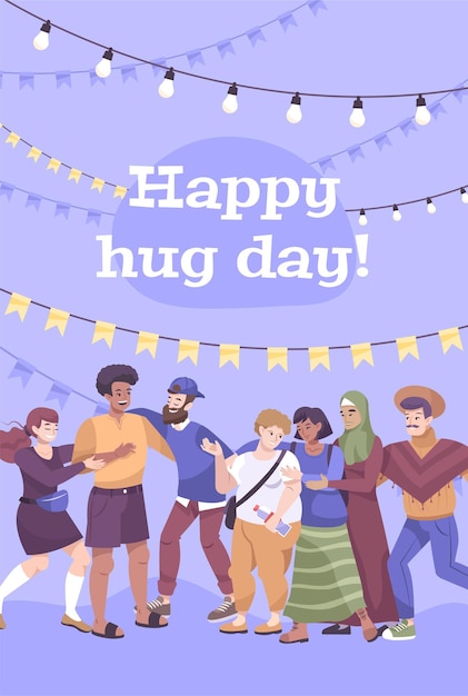 Happy hug day card