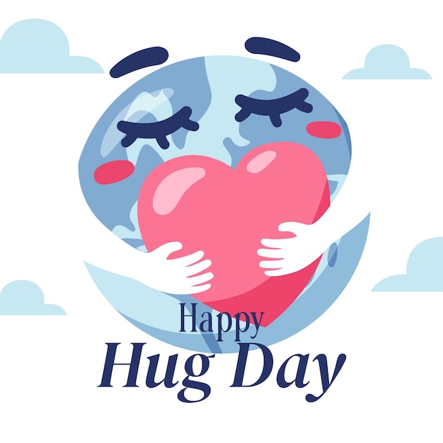 Happy Hug Day National Hug Groeten Genegenheid Evenement