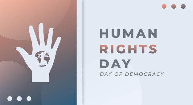 Happy Human Rights Day Vector Design Illustratie voor achtergrond Poster Banner Advertising