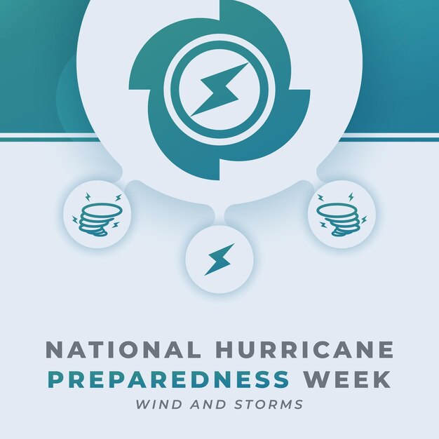 Happy Hurricane Preparedness Week Design Illustration for Background Poster Banner Advertising