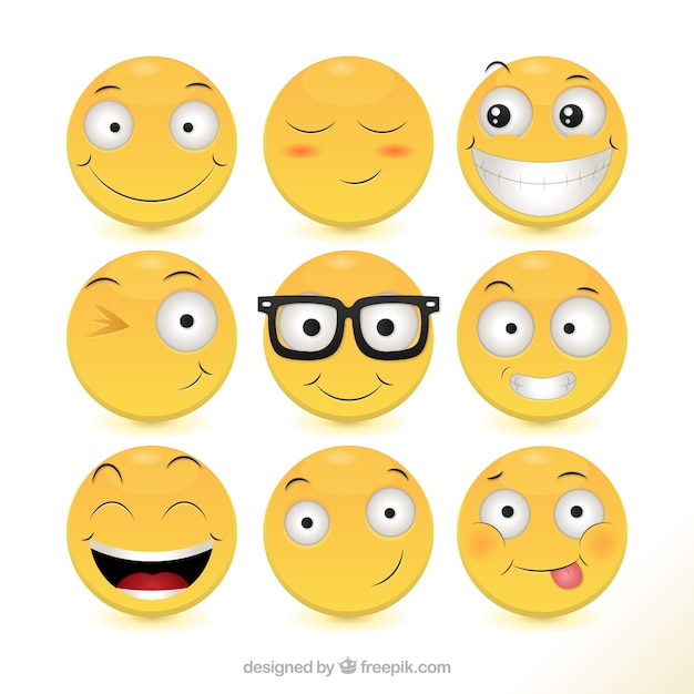 Vector happy icons collection