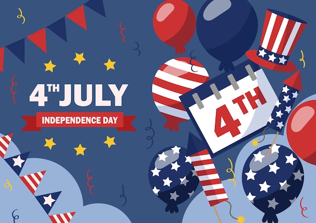 Buona festa dell'indipendenza 4 luglio giornata degli stati uniti d'america