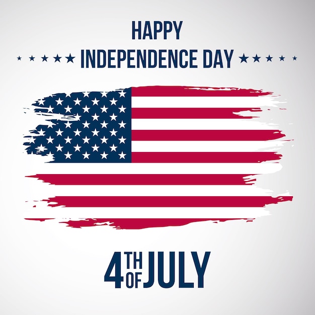 행복한 독립 기념일 7월 4일 미국 국기
