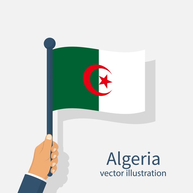 Vector happy independence day algeria 5 th jule