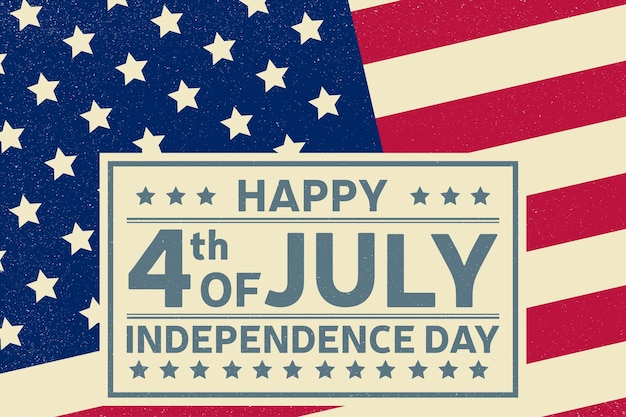 happy independence day background template happy 4th of july poster  vector illustration