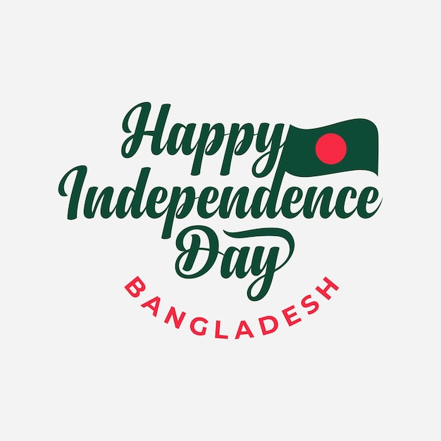 Happy Independence Day of Bangladesh Vector illustration Bangladesh national flag isolated vector