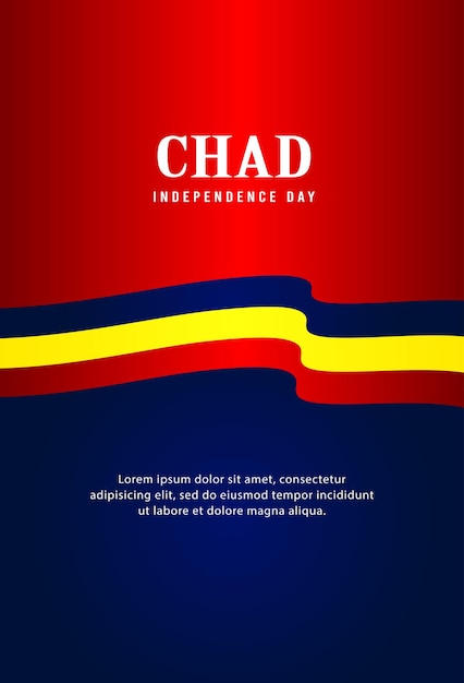 Happy independence day of Chad template background Vector illustration