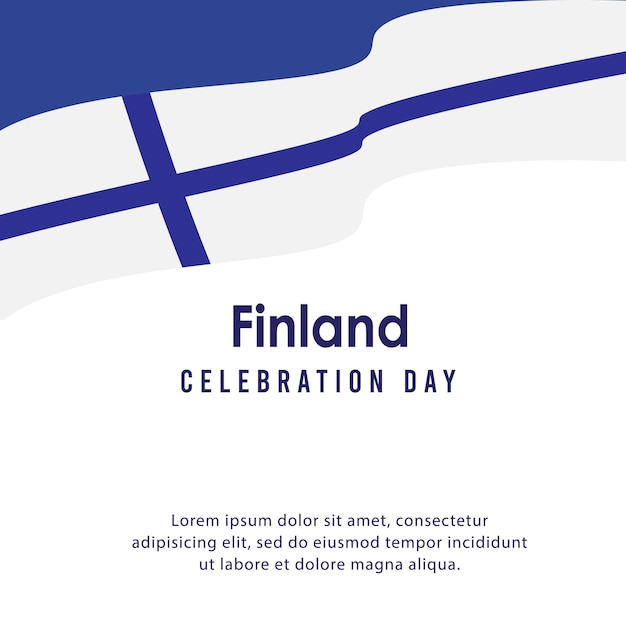 Vector happy independence day of finland template background vector illustration