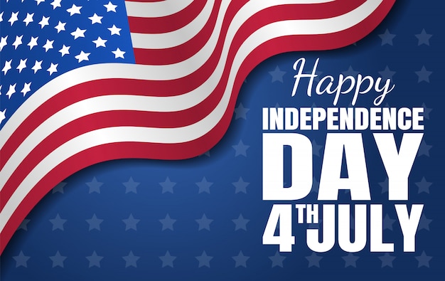 Vector happy independence day. fourth of july. national holiday. illustration design