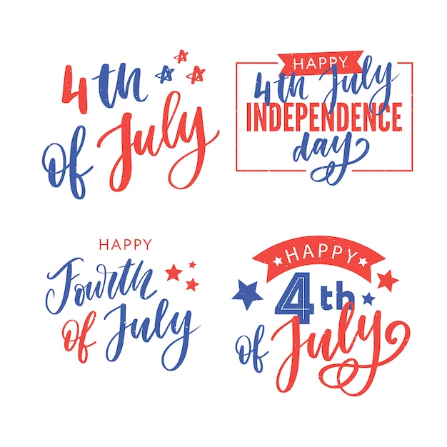 Vector happy independence day greeting card with font.   illustration.