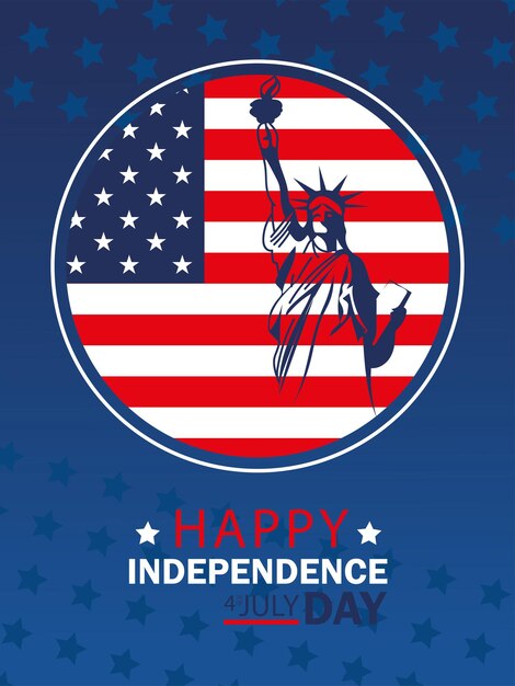 Vector happy independence day greeting card