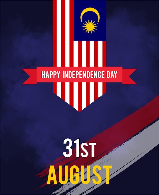 Happy Independence Day, Hari Merdeka van Maleisië, vectorillustratie