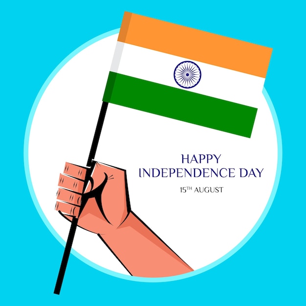 happy independence day india15th August background vector illustration design