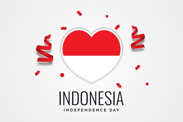 Felice giorno dell'indipendenza indonesia design modello di carta