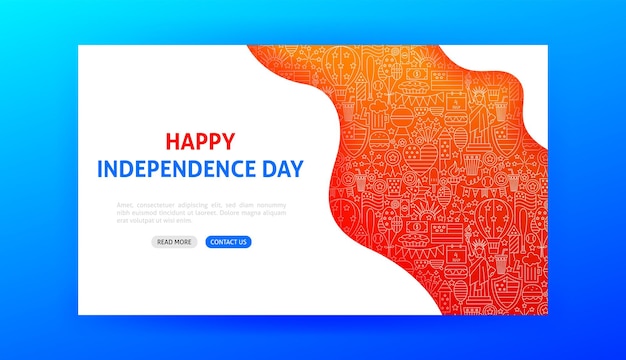 Happy Independence Day Landing Page