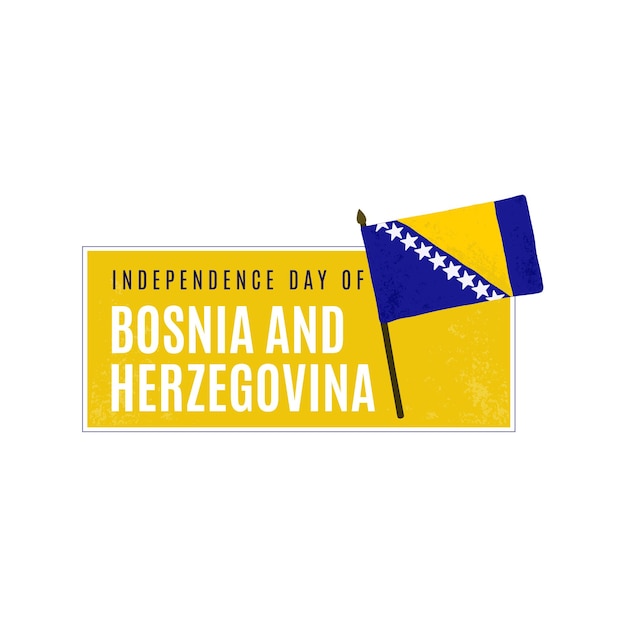 벡터 보스니아 헤르체고비나의 행복한 독립 기념일. 보스니아 공휴일 1일.
