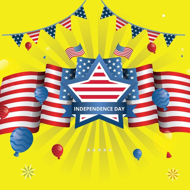 Vector happy independence day poster background design