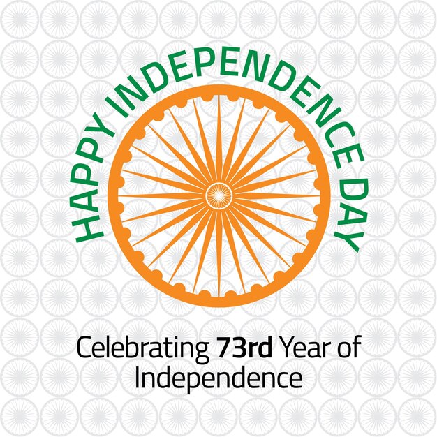 Vettore happy independence day poster ecc design celebrando in india