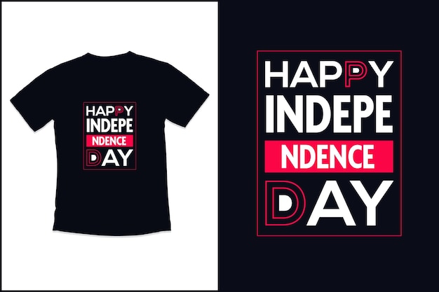 현대적인 타이포그래피 티셔츠 디자인으로 소녀 또는 소년을 위한 행복한 독립 기념일 티셔츠 디자인