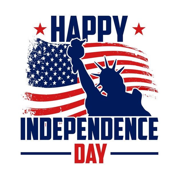 Vector happy independence day t shirt design vector graphic typographic poster