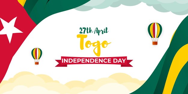 Happy independence day Togo vector illustration