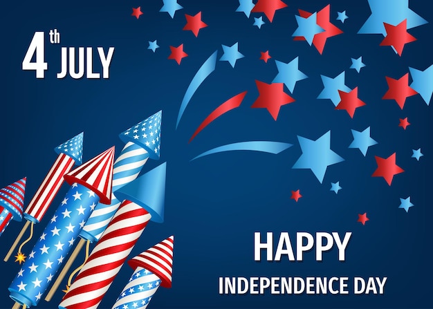 Happy independence day of the usa 4th of july card