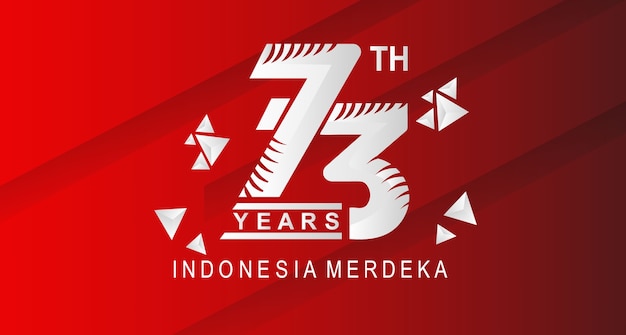 Vettore felice giorno dell'indipendenza dell'indonesia