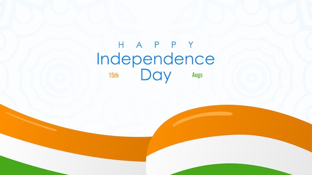 Happy india independence day banner template vector