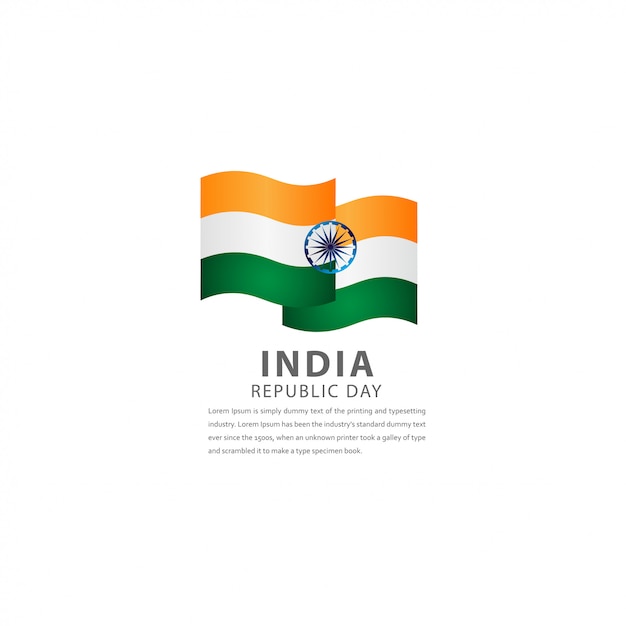 Happy india independence day celebration template design illustration