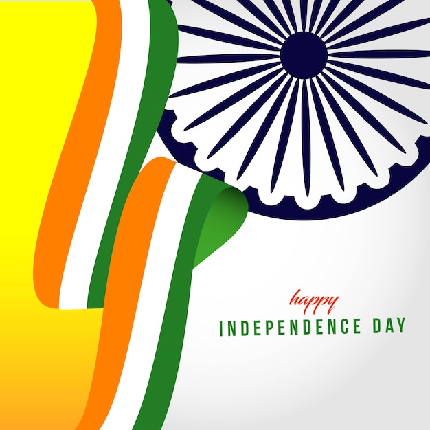 Happy india onafhankelijke dag sjabloon illustratie